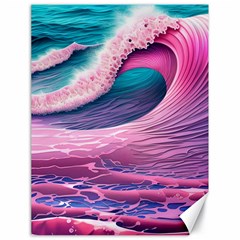 Pink Waves On The Beach Ii Canvas 18  X 24  by GardenOfOphir