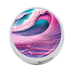 Pink Waves On The Beach Ii 4-port Usb Hub (one Side) by GardenOfOphir