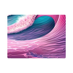 Pink Waves On The Beach Ii One Side Premium Plush Fleece Blanket (mini)