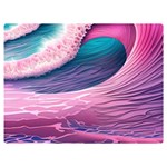 Pink Waves On The Beach Ii One Side Premium Plush Fleece Blanket (Extra Small) 40 x30  Blanket Front