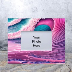 Pink Waves On The Beach Ii White Tabletop Photo Frame 4 x6 