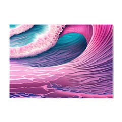 Pink Waves On The Beach Ii Crystal Sticker (a4)