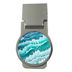 Waves On The Ocean Ii Money Clips (round)  by GardenOfOphir