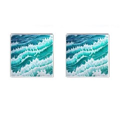 Waves On The Ocean Ii Cufflinks (square) by GardenOfOphir