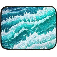 Waves On The Ocean Ii One Side Fleece Blanket (mini) by GardenOfOphir