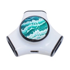 Waves On The Ocean Ii 3-port Usb Hub by GardenOfOphir