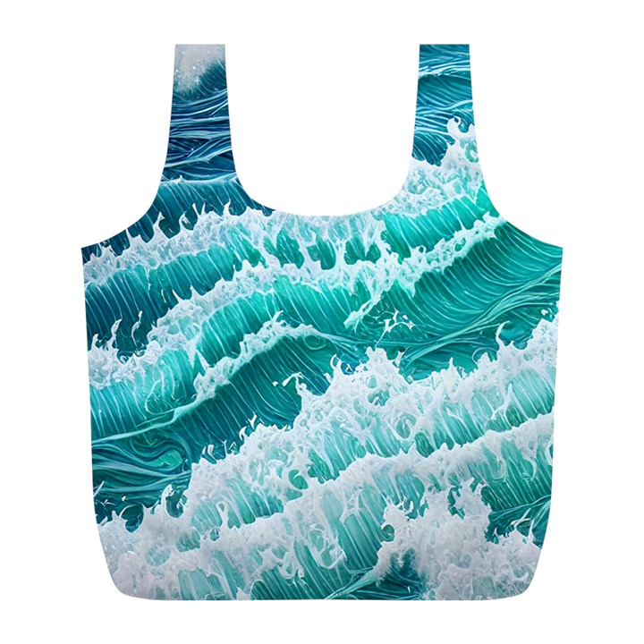 Waves On The Ocean Ii Full Print Recycle Bag (L)