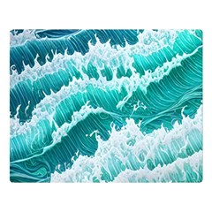 Waves On The Ocean Ii Premium Plush Fleece Blanket (large) by GardenOfOphir