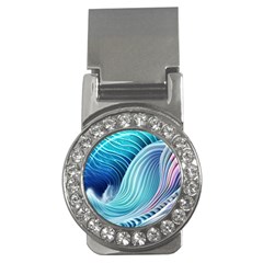 Ocean Waves Pastel Money Clips (cz)  by GardenOfOphir