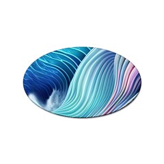 Ocean Waves Pastel Sticker (oval) by GardenOfOphir