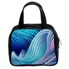 Ocean Waves Pastel Classic Handbag (two Sides) by GardenOfOphir