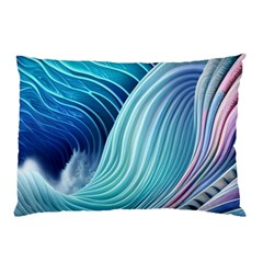 Ocean Waves Pastel Pillow Case by GardenOfOphir