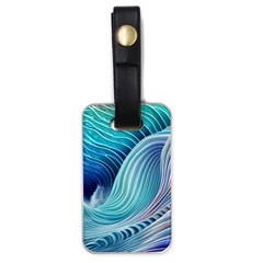 Ocean Waves Pastel Luggage Tag (one Side) by GardenOfOphir