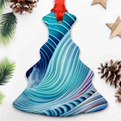 Ocean Waves Pastel Ornament (christmas Tree)  by GardenOfOphir