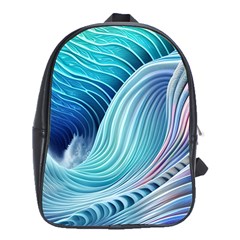 Ocean Waves Pastel School Bag (xl) by GardenOfOphir