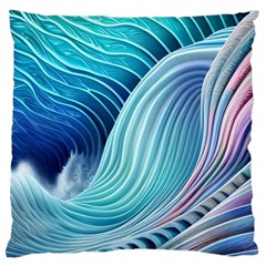 Ocean Waves Pastel Standard Premium Plush Fleece Cushion Case (one Side) by GardenOfOphir