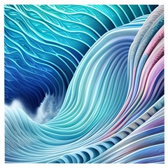 Ocean Waves Pastel Wooden Puzzle Square by GardenOfOphir