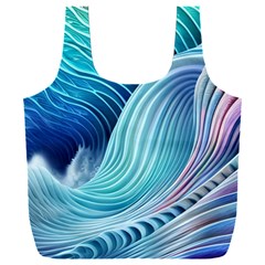 Ocean Waves Pastel Full Print Recycle Bag (xxl) by GardenOfOphir