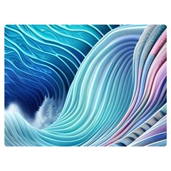 Ocean Waves Pastel One Side Premium Plush Fleece Blanket (extra Small) by GardenOfOphir