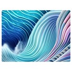 Ocean Waves Pastel One Side Premium Plush Fleece Blanket (Extra Small) 40 x30  Blanket Front