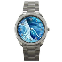 Summertime On The Sea Sport Metal Watch by GardenOfOphir