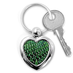 Bottles Green Drink Pattern Soda Refreshment Key Chain (heart) by Ravend