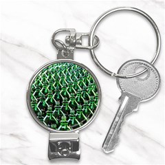 Bottles Green Drink Pattern Soda Refreshment Nail Clippers Key Chain by Ravend