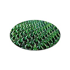 Bottles Green Drink Pattern Soda Refreshment Sticker Oval (10 Pack) by Ravend