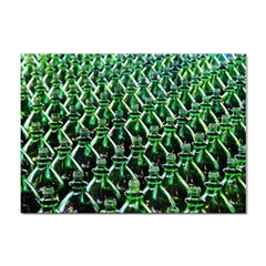 Bottles Green Drink Pattern Soda Refreshment Sticker A4 (10 Pack) by Ravend