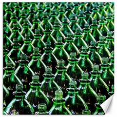 Bottles Green Drink Pattern Soda Refreshment Canvas 12  X 12  by Ravend