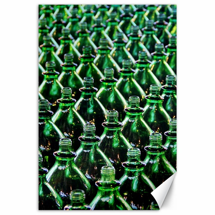 Bottles Green Drink Pattern Soda Refreshment Canvas 24  x 36 