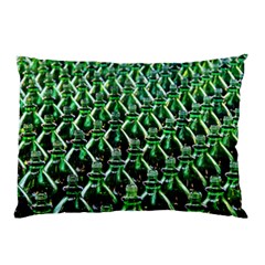 Bottles Green Drink Pattern Soda Refreshment Pillow Case by Ravend