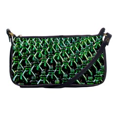 Bottles Green Drink Pattern Soda Refreshment Shoulder Clutch Bag by Ravend