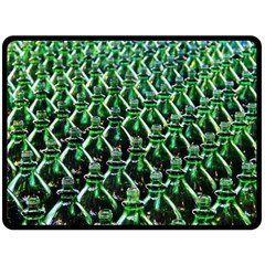 Bottles Green Drink Pattern Soda Refreshment One Side Fleece Blanket (large) by Ravend