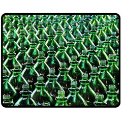 Bottles Green Drink Pattern Soda Refreshment One Side Fleece Blanket (medium) by Ravend