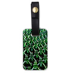 Bottles Green Drink Pattern Soda Refreshment Luggage Tag (one Side) by Ravend