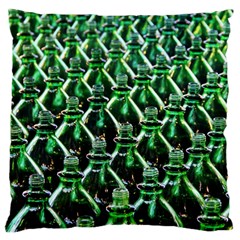 Bottles Green Drink Pattern Soda Refreshment Large Cushion Case (one Side) by Ravend