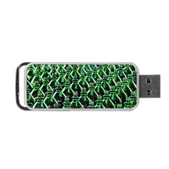 Bottles Green Drink Pattern Soda Refreshment Portable Usb Flash (one Side) by Ravend