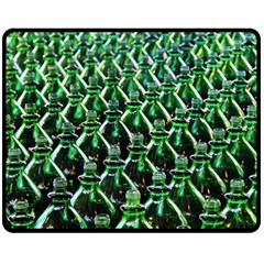 Bottles Green Drink Pattern Soda Refreshment Fleece Blanket (medium) by Ravend