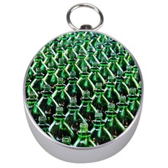 Bottles Green Drink Pattern Soda Refreshment Silver Compasses by Ravend