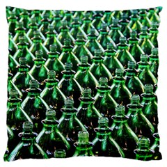 Bottles Green Drink Pattern Soda Refreshment Standard Premium Plush Fleece Cushion Case (one Side) by Ravend