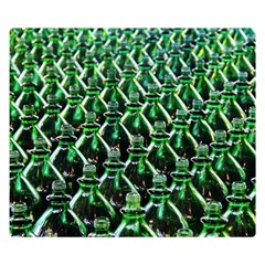 Bottles Green Drink Pattern Soda Refreshment Premium Plush Fleece Blanket (small) by Ravend