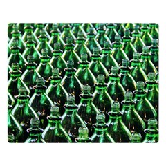 Bottles Green Drink Pattern Soda Refreshment Premium Plush Fleece Blanket (large) by Ravend