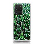 Bottles Green Drink Pattern Soda Refreshment Samsung Galaxy S20 Ultra 6.9 Inch TPU UV Case Front