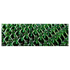 Bottles Green Drink Pattern Soda Refreshment Banner And Sign 12  X 4  by Ravend