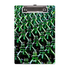 Bottles Green Drink Pattern Soda Refreshment A5 Acrylic Clipboard by Ravend