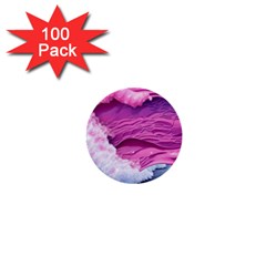 Abstract Pink Ocean Waves 1  Mini Buttons (100 pack) 