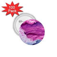 Abstract Pink Ocean Waves 1.75  Buttons (100 pack) 