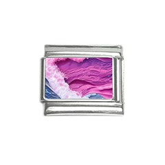 Abstract Pink Ocean Waves Italian Charm (9mm) by GardenOfOphir