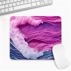 Abstract Pink Ocean Waves Large Mousepad